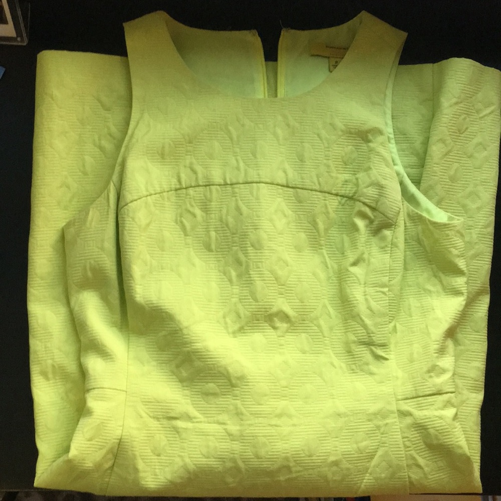 Milly collection - lime green shift dress